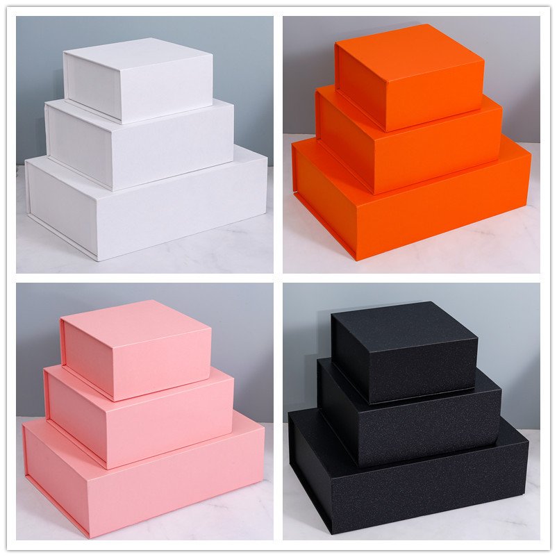 Custom Logo Luxury Rigid Cardboard Cosmetic Packaging Box Paper Magnet Gift Box With Foam Insert