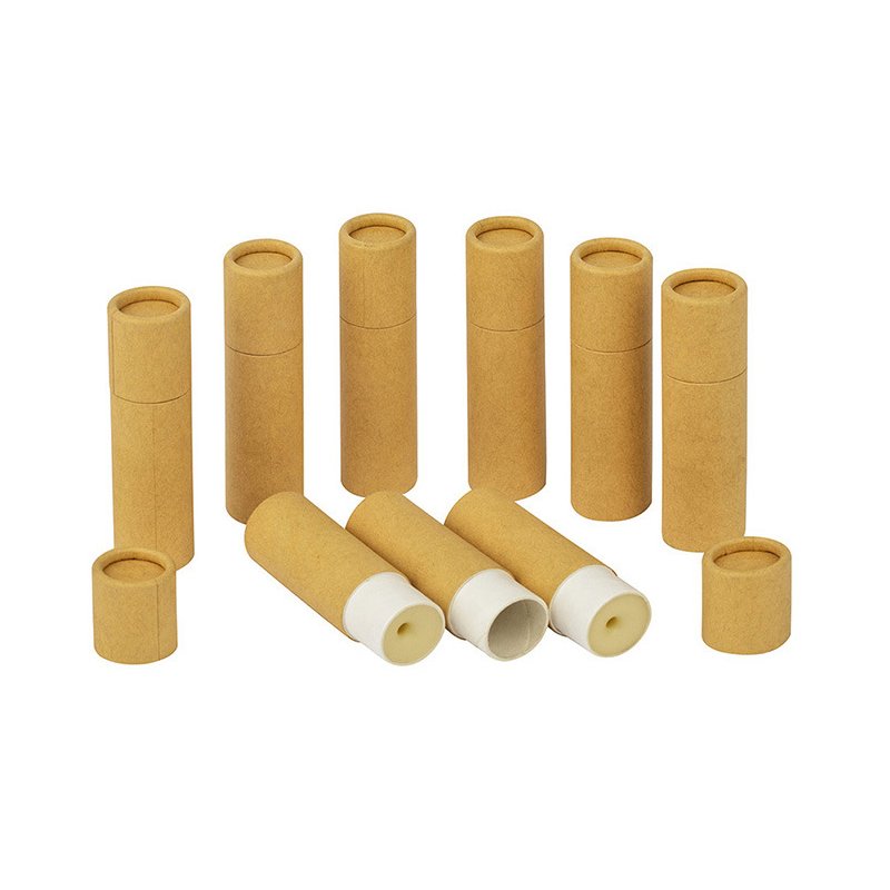 0.3oz Biodegradable Cardboard Push Up Paper Tube For Deodorant Kraft Lip Balm Container Tubes