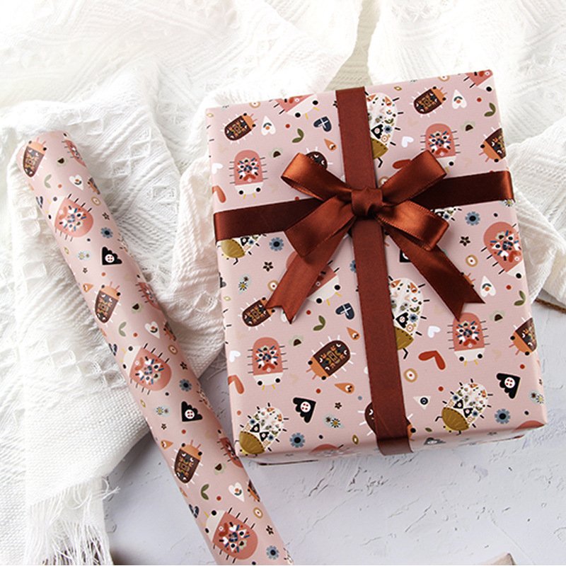 Custom Birthday Gift Wrapping Paper Rolls Papel De Embrulho Wholesale Christmas Wrapping Paper For Packaging