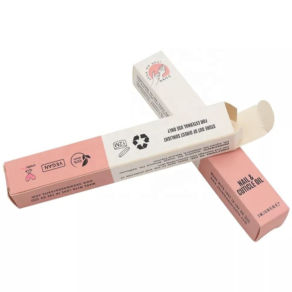 custom luxury makeup tools packaging eyebrow pencil paper box lipstick product skincare Mascara essential oil cosmetic paper box