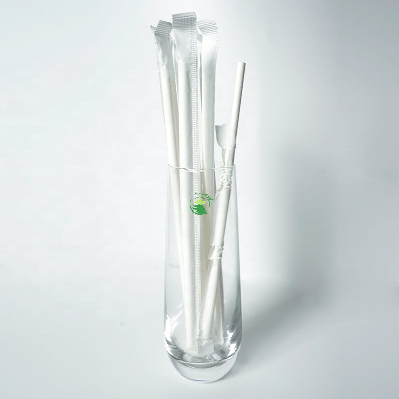 6mm 12mm Beautiful Bend Bending Drinking Cheap Degradable High Quality Party Wavy White Zigzag Individual Paper Straw