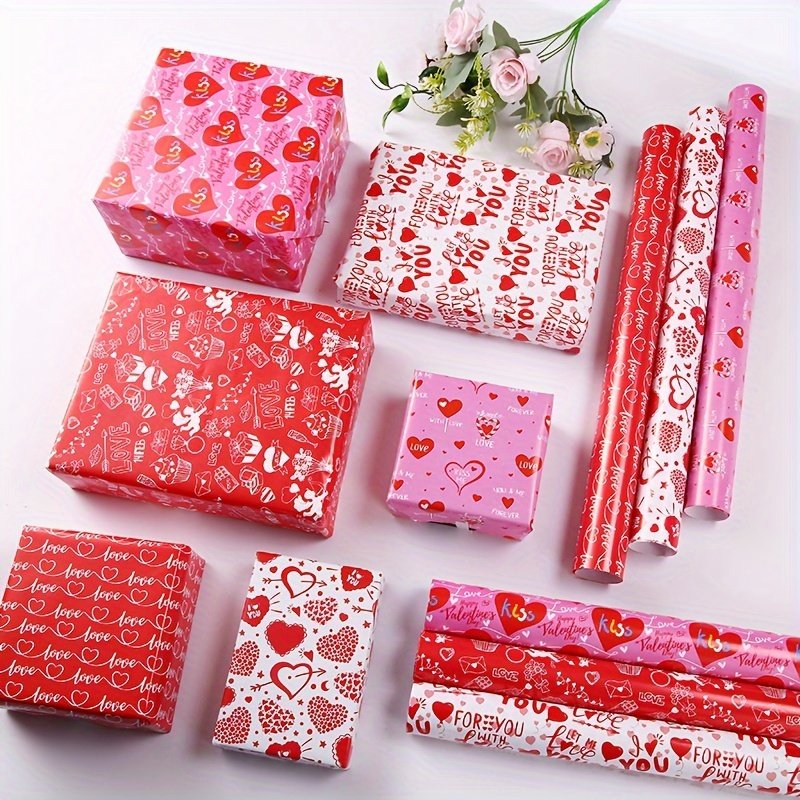 Love Valentine's Day Craft Paper Flowers Gift Packing Wedding Party Decor Supplies Birthday Holiday Gift Packaging Paper,