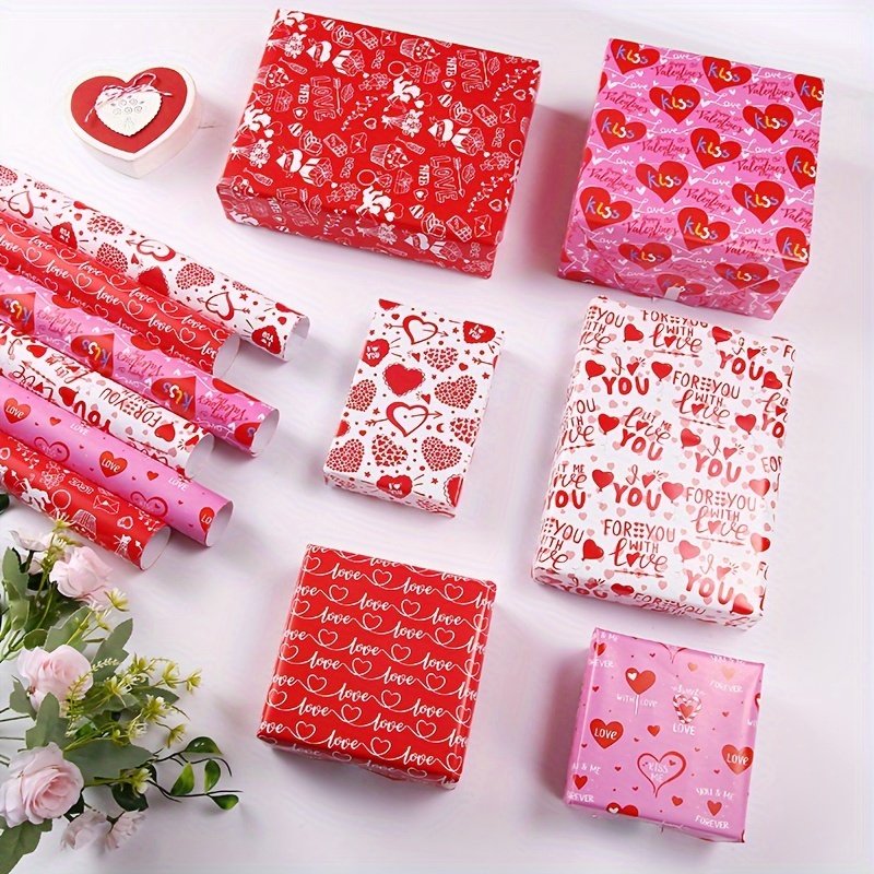 Love Valentine's Day Craft Paper Flowers Gift Packing Wedding Party Decor Supplies Birthday Holiday Gift Packaging Paper,