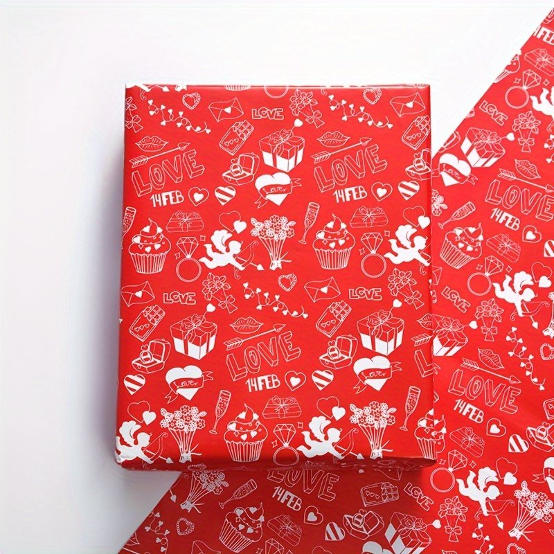 Love Valentine's Day Craft Paper Flowers Gift Packing Wedding Party Decor Supplies Birthday Holiday Gift Packaging Paper,