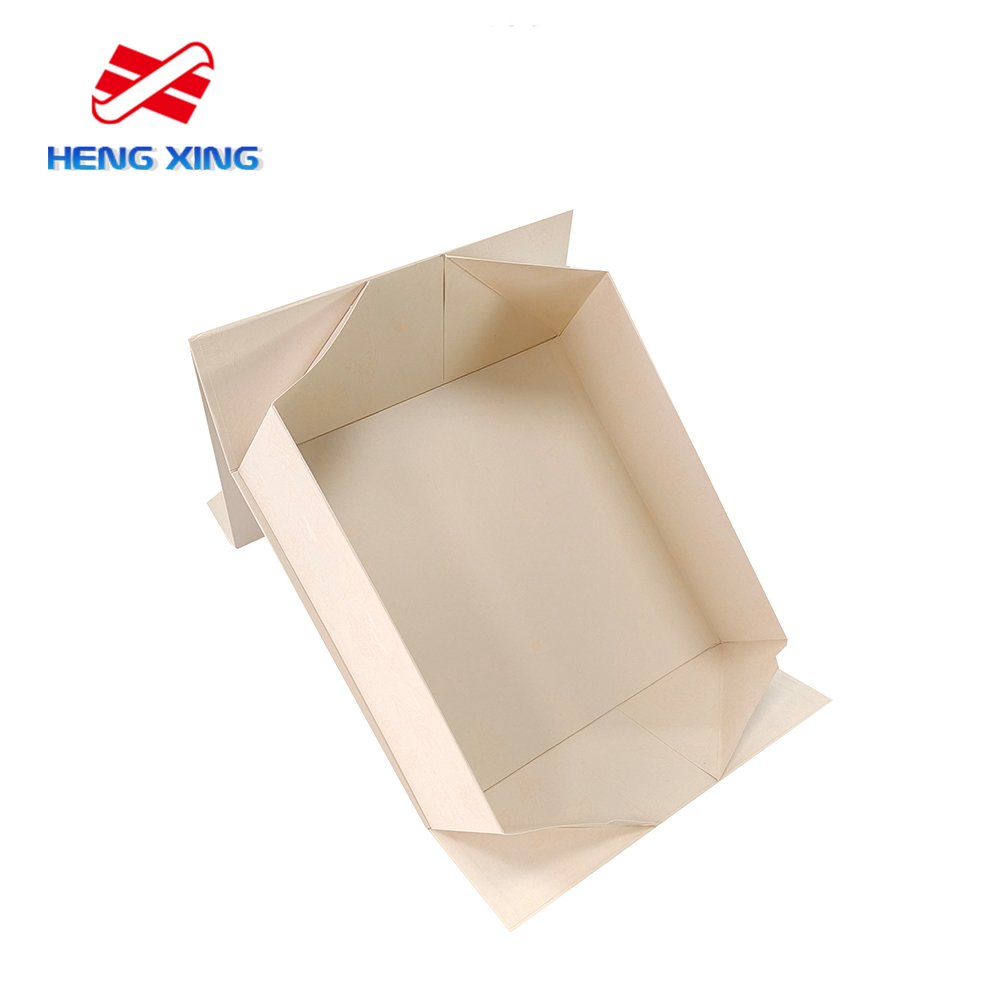HENGXING Magnetic Elegant Custom Logo Big Large Wholesale Luxury A5 Foldable Rectangular Rigid Packaging Gift Box with Ribbon