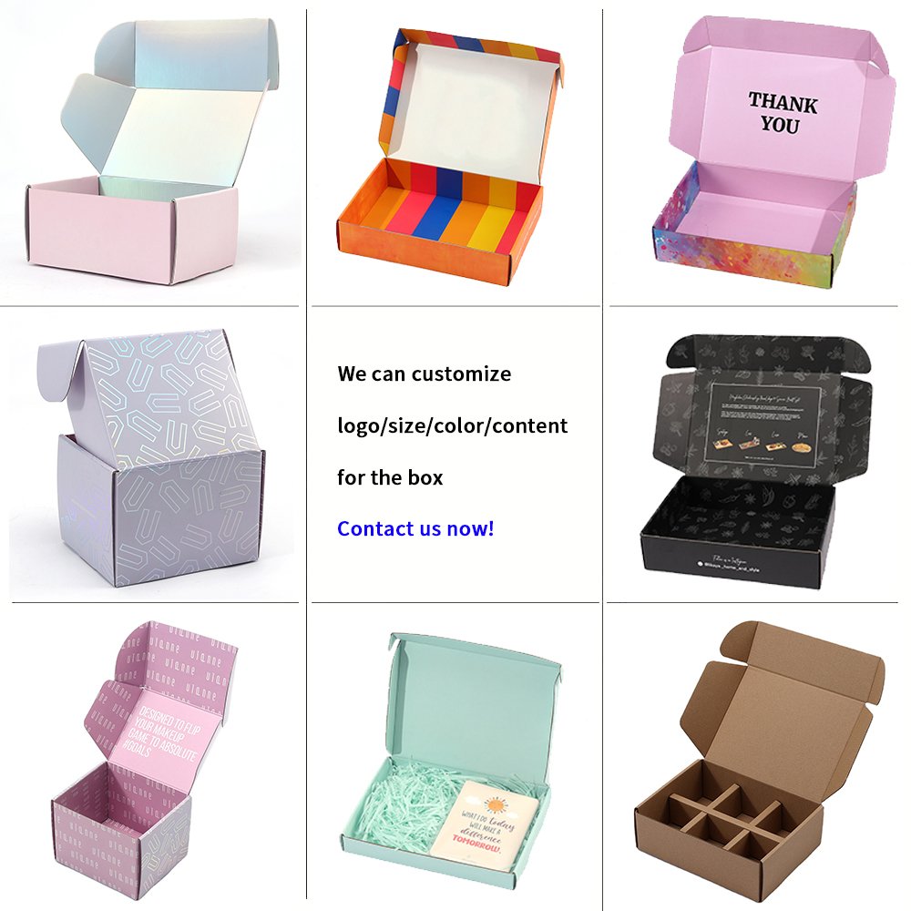 Good Price Custom Logo Printed Cardboard Foldable Corrugated Paper Gift Packaging Shipping Black Mailer Boxes
