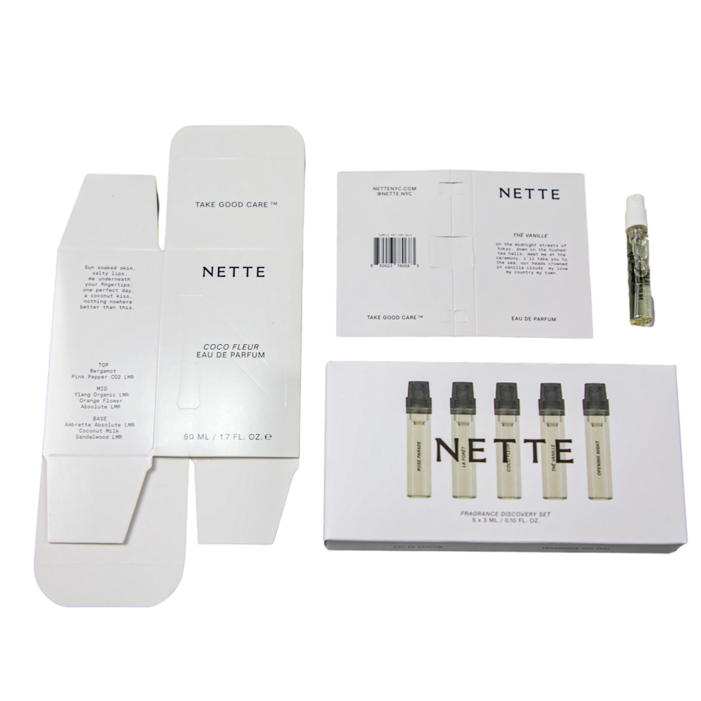 Gift Box Custom Hot Sale Logo Printing Environmental Ivory Board Perfume Gift Set Packaging Paper Box for cosmetics