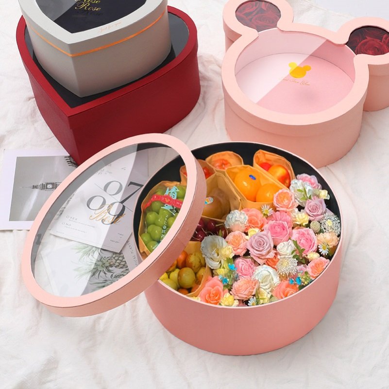 Custom Printing Cylinder Tube Box Rigid Cardboard Packaging Paper Gift Boxes with Logo for Perfume / flower Box