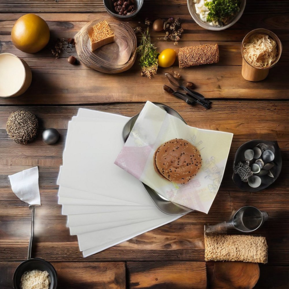 White 40gsm food grade pe coated paper roll printed sheet paper pe coated paper take away sheet