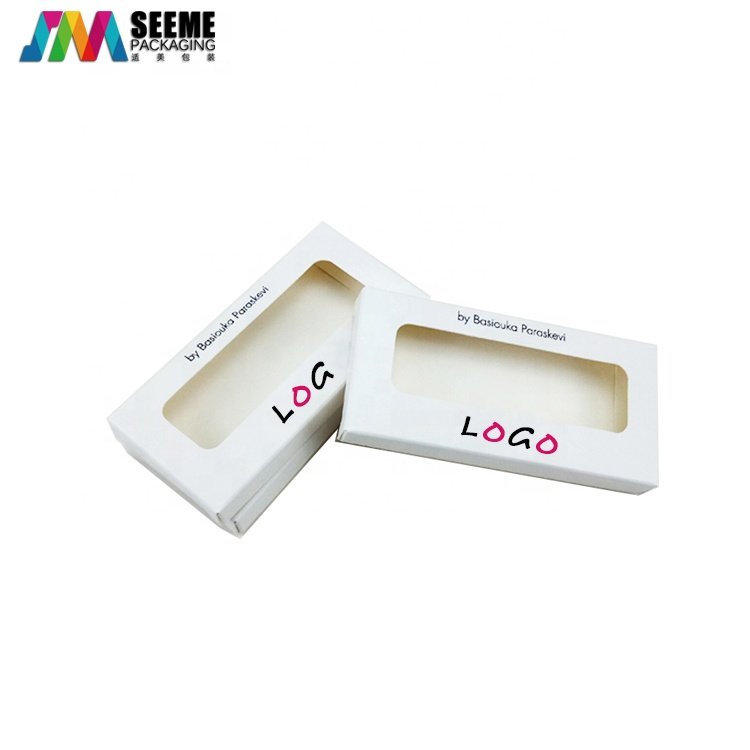 Print Custom Logo Sliver Paper Card Custom Eye Lash Packaging Eyelash Box Paper Box