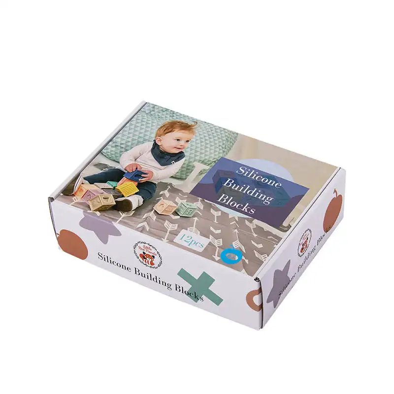Customized wholesale cute printed eco-friendly flip cardboard packaging gift box