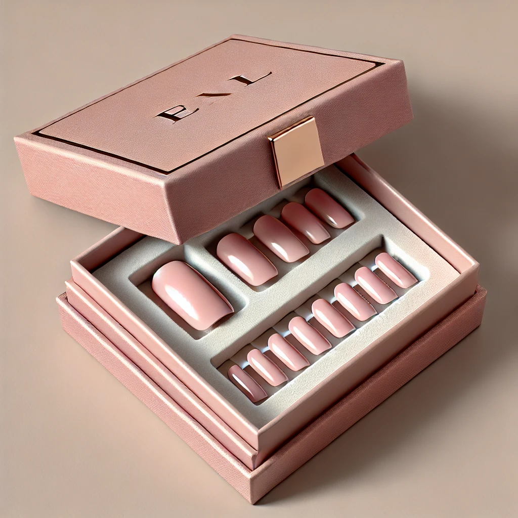 custom recycle eco friendly false nails packing makeup boxes rigid cardboard luxury fancy packaging paper box of press on nails