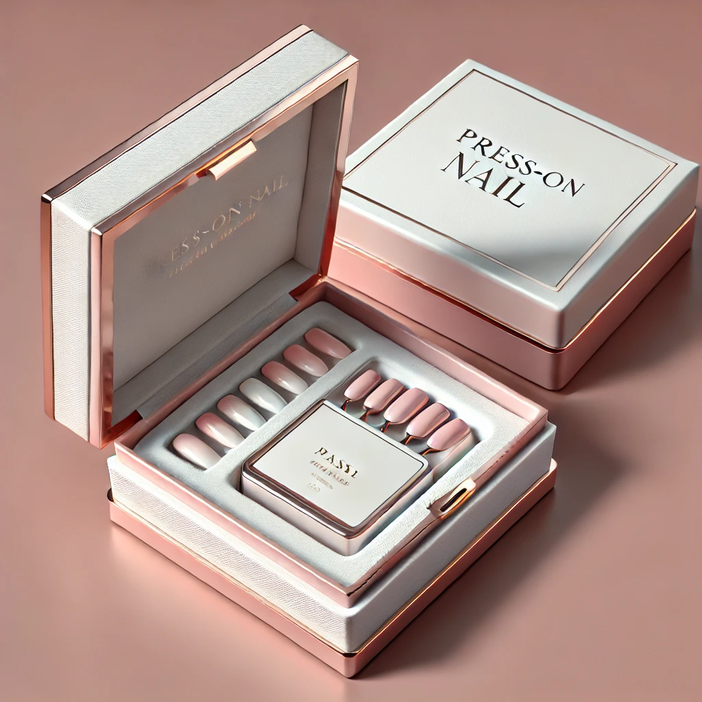 custom recycle eco friendly false nails packing makeup boxes rigid cardboard luxury fancy packaging paper box of press on nails