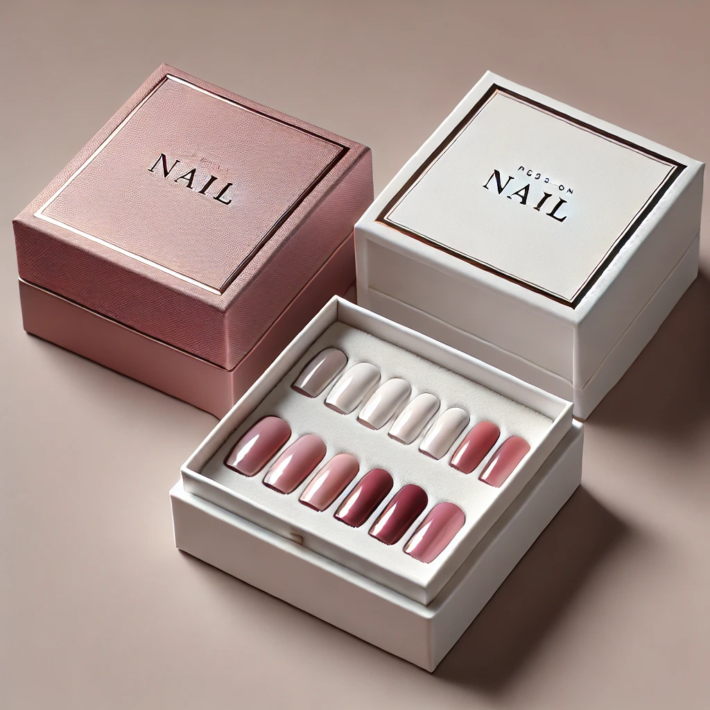 custom recycle eco friendly false nails packing makeup boxes rigid cardboard luxury fancy packaging paper box of press on nails