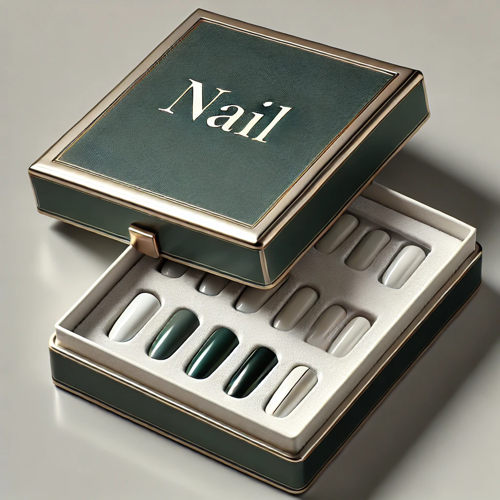 custom recycle eco friendly false nails packing makeup boxes rigid cardboard luxury fancy packaging paper box of press on nails