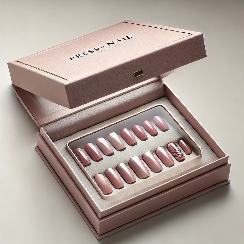 custom recycle eco friendly false nails packing makeup boxes rigid cardboard luxury fancy packaging paper box of press on nails
