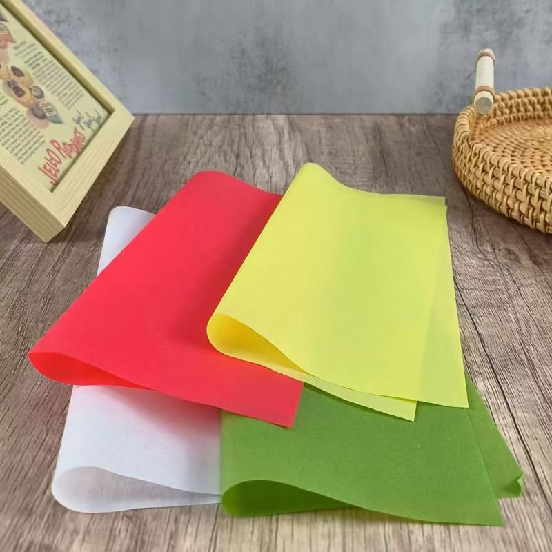 Custom Logo Printed Food-Grade Greaseproof Wrapping Paper Thick Coating Oil-Proof Uncoated Resin Donut Hamburger Pizza Packaging