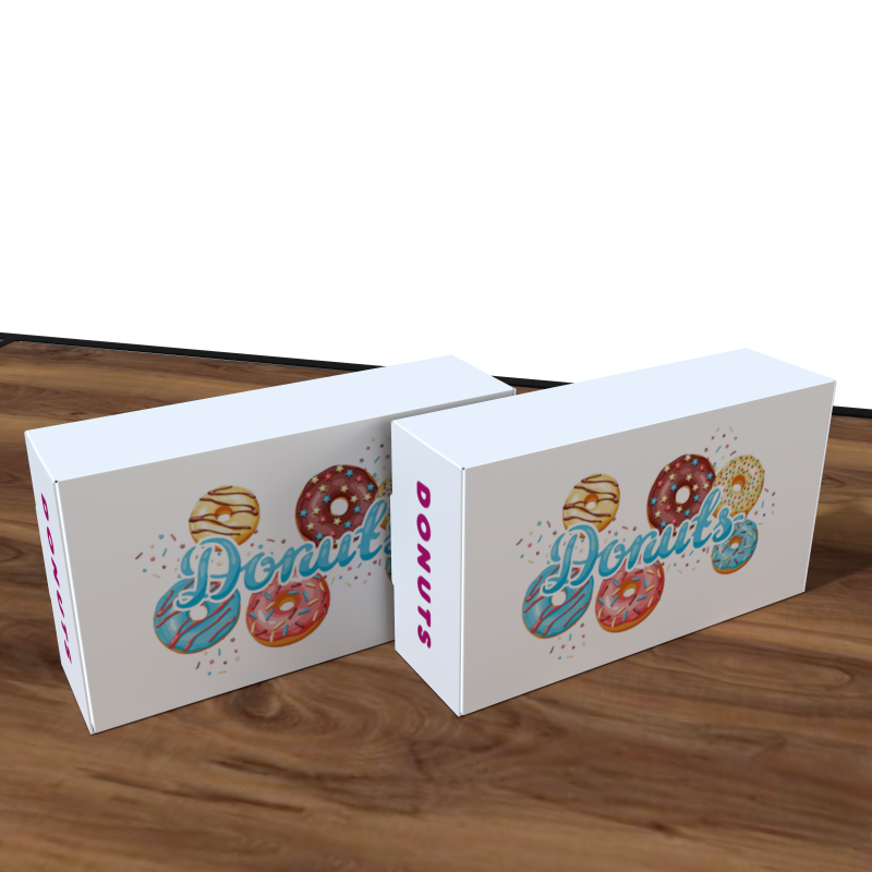 Wholesale Folding Flat Cardboard Cookie Sweet Shipping Box Packaging Custom Print Party Dessert Donut Paper Box