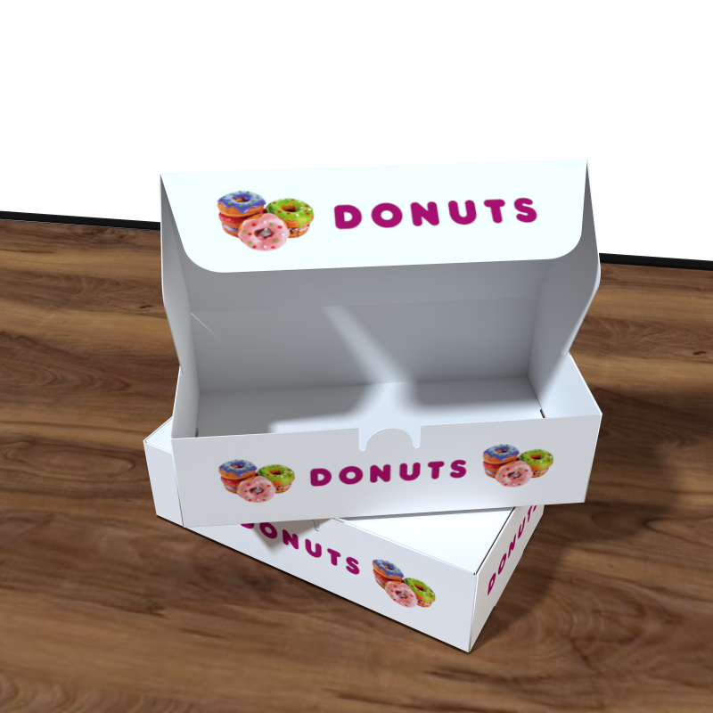 Wholesale Folding Flat Cardboard Cookie Sweet Shipping Box Packaging Custom Print Party Dessert Donut Paper Box