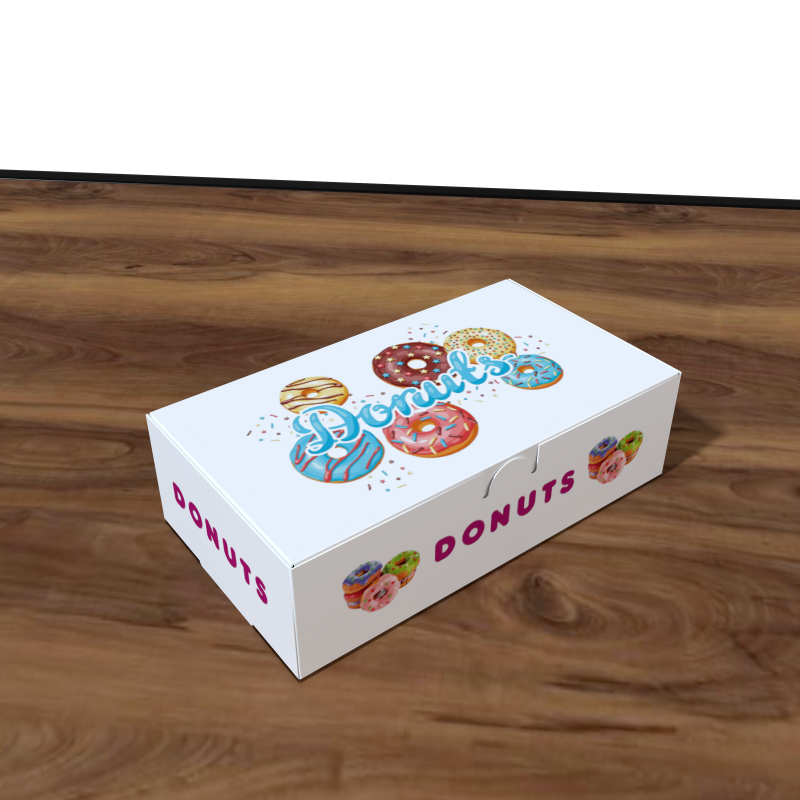 Wholesale Folding Flat Cardboard Cookie Sweet Shipping Box Packaging Custom Print Party Dessert Donut Paper Box