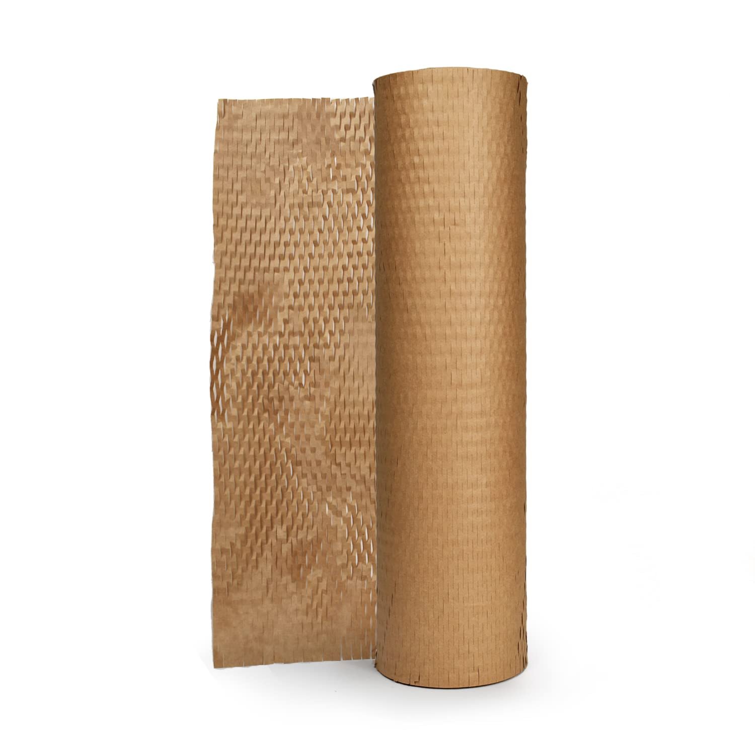 100% Biodegradable Kraft Paper Air Cushion Brown Kraft Paper Roll Embossed Gift Wrapping Wood Paper Rolls Protective Packaging