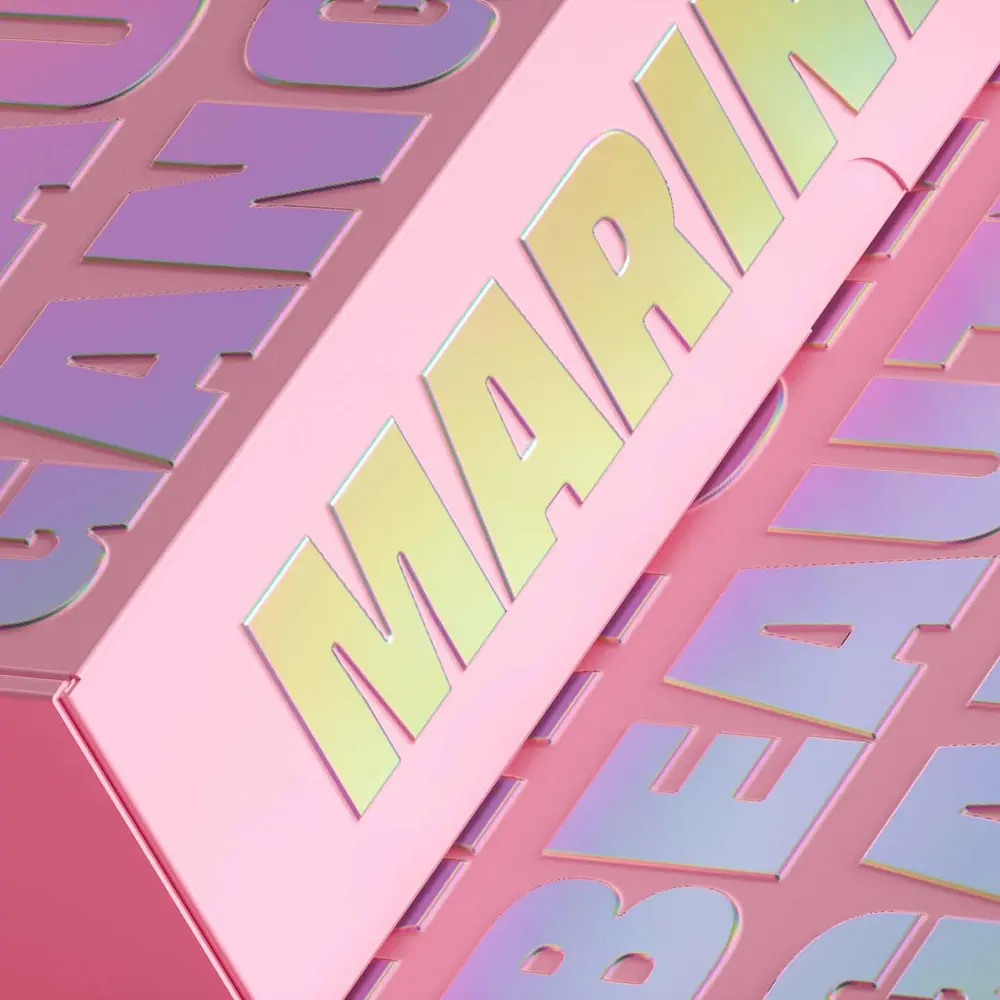 Holographic shiny Lipstick Box Holographic Pink Coated Paper Box Cosmetic Packaging Paper Box with clear Window