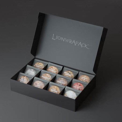 Lionwrapack Free Samples Customizable Logo Food Grade Packaging Paper Boxes For Macarons Candies Biscuits