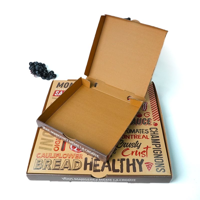 Supplier Custom Size Pizzas Boxes With Logo Wholesale Packaging Paper Brown Kraft 7 Inch Pizza Box