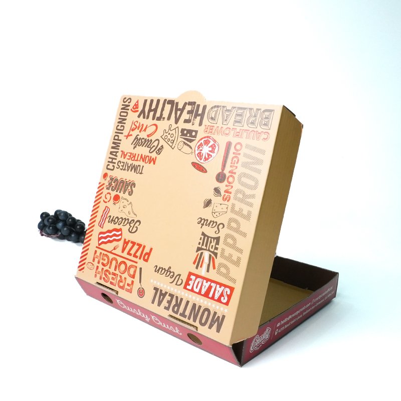 Supplier Custom Size Pizzas Boxes With Logo Wholesale Packaging Paper Brown Kraft 7 Inch Pizza Box