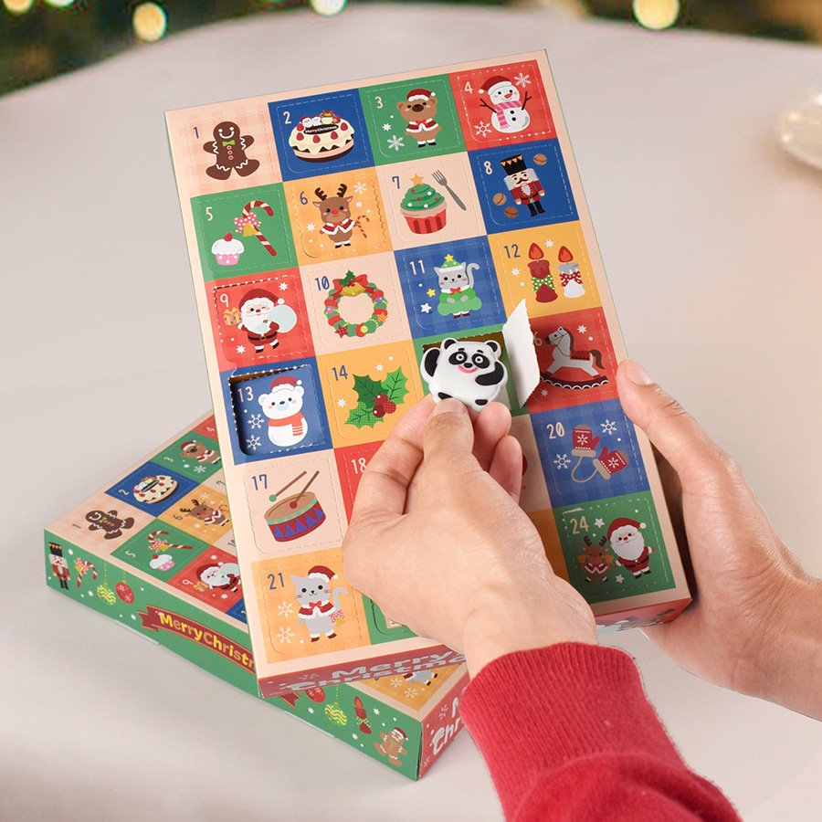 5Pcs/Pack Small Christmas Advent Calendar Gift Box Packaging DIY Mystery Box Surprise Paper Boxes