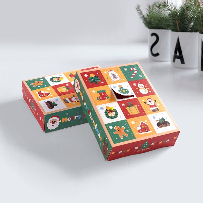 5Pcs/Pack Small Christmas Advent Calendar Gift Box Packaging DIY Mystery Box Surprise Paper Boxes