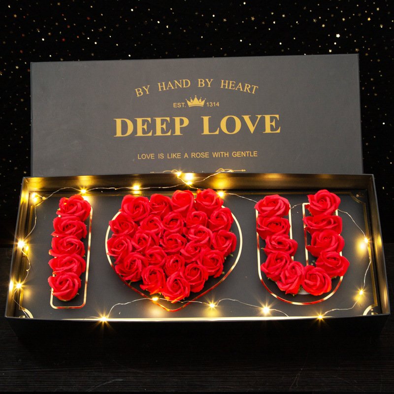 Hot Sale Custom LOGO Flower Boxes For Bouquets Rose Gift Floral Packaging I LOVE YOU Flower Boxes For Valentine's Day Box