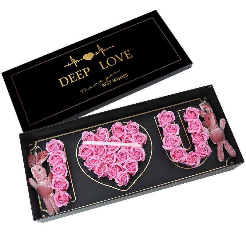 Hot Sale Custom LOGO Flower Boxes For Bouquets Rose Gift Floral Packaging I LOVE YOU Flower Boxes For Valentine's Day Box