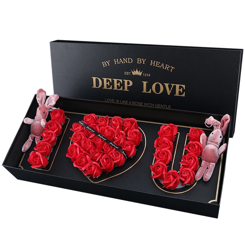 Hot Sale Custom LOGO Flower Boxes For Bouquets Rose Gift Floral Packaging I LOVE YOU Flower Boxes For Valentine's Day Box