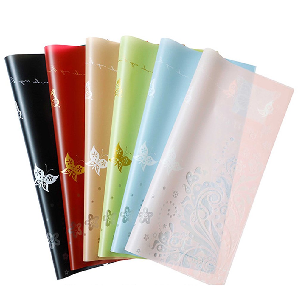 High Quality Flower Gift Packaging Paper Wholesale Butterfly pattern Flower Waterproof Gift Wrapping Paper