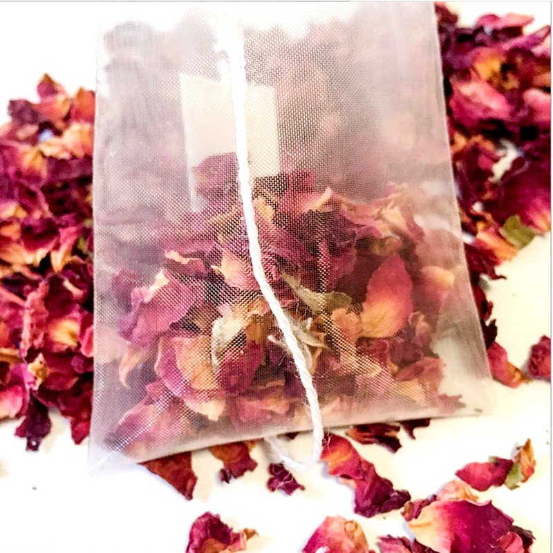 Biodegradable corn fiber heat sealed tea bags PLA material mesh filter Empty pyramid Tea Bags