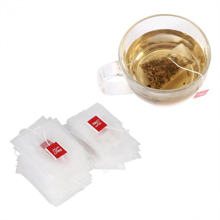 Biodegradable corn fiber heat sealed tea bags PLA material mesh filter Empty pyramid Tea Bags