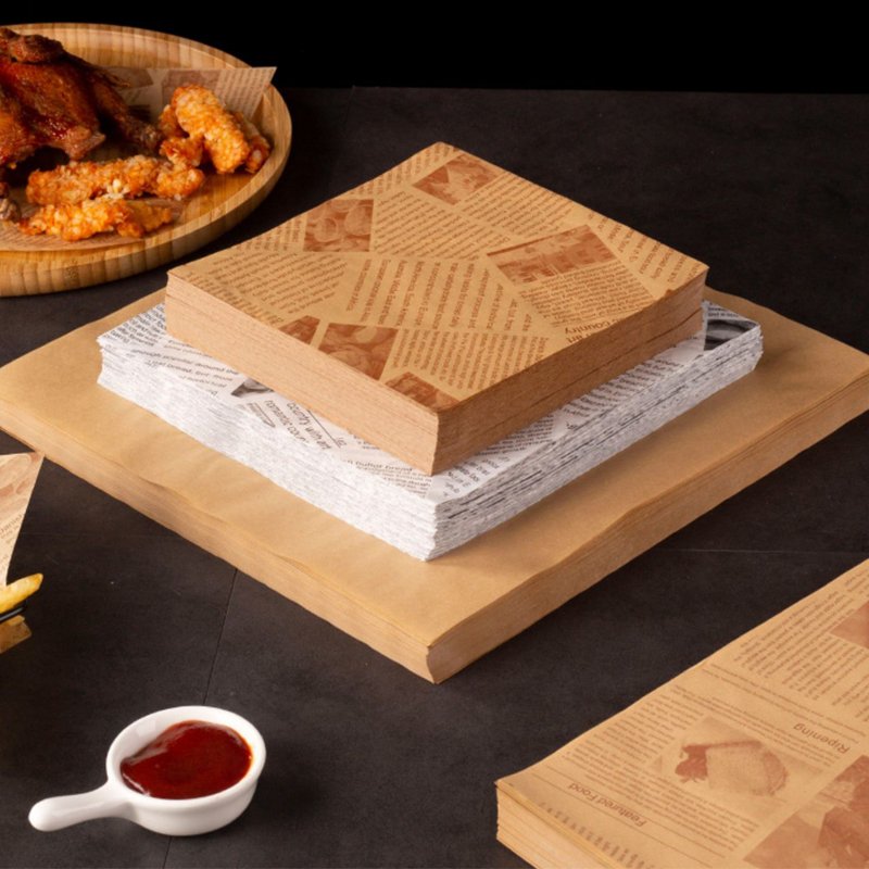 Custo 40 Gsm Jumbo Frozen Flower Biodegradable Sandwich Baking Greaseproof Burger Wrapper Wax Oil Proof Food Packaging Paper