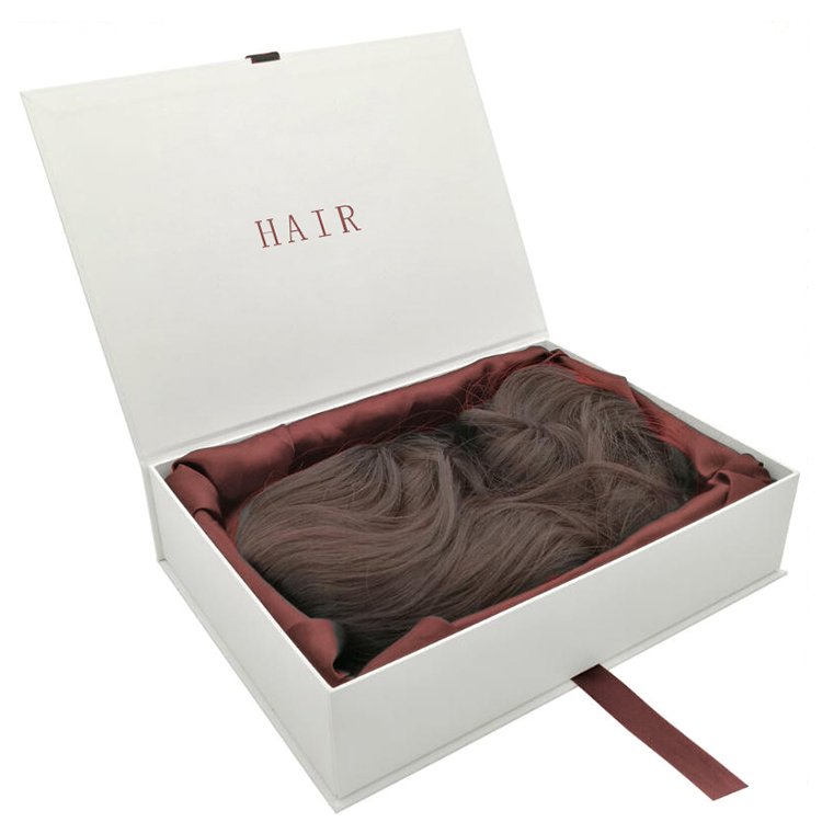 Cheap personalized custom hair extension packaging wig boxes with window