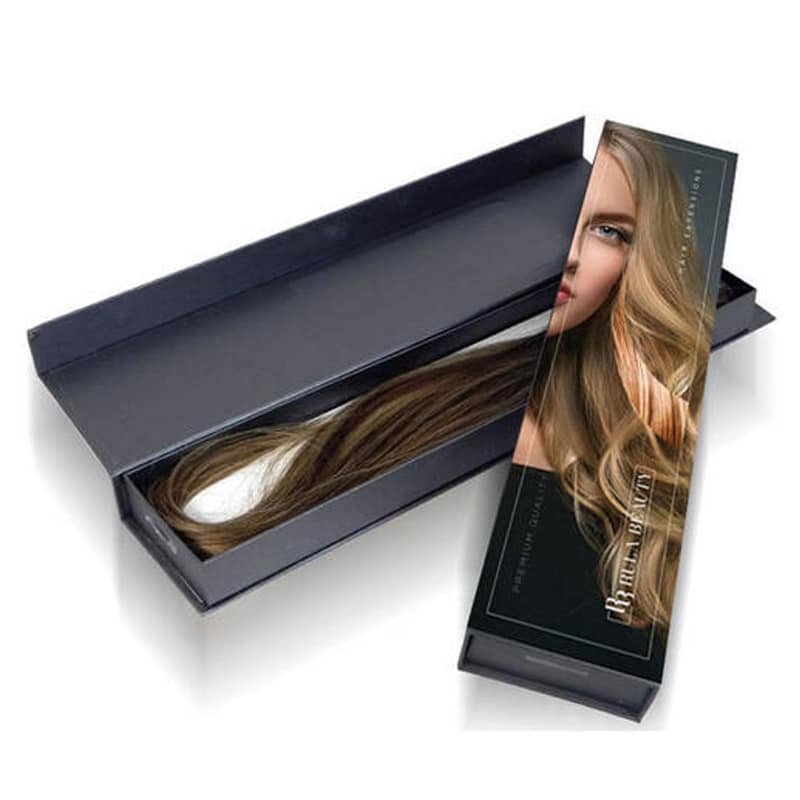 Cheap personalized custom hair extension packaging wig boxes with window