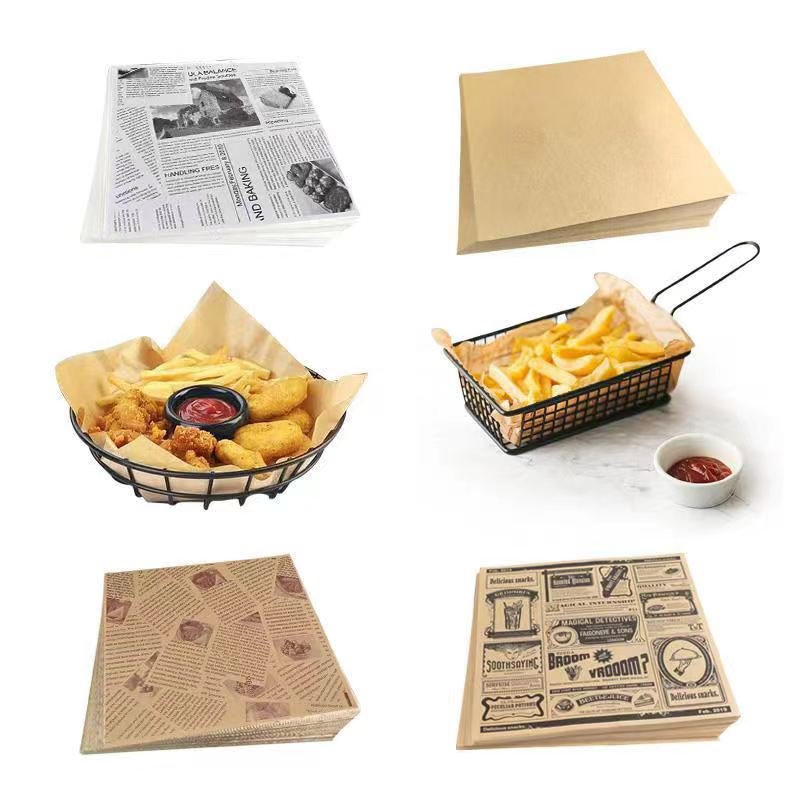 Wax Paper Wholesale Customized Printed Logo Wrapping Paper Custom Logo Printing 40-80gsm Oil Proof Food Grade Wrapping Paper
