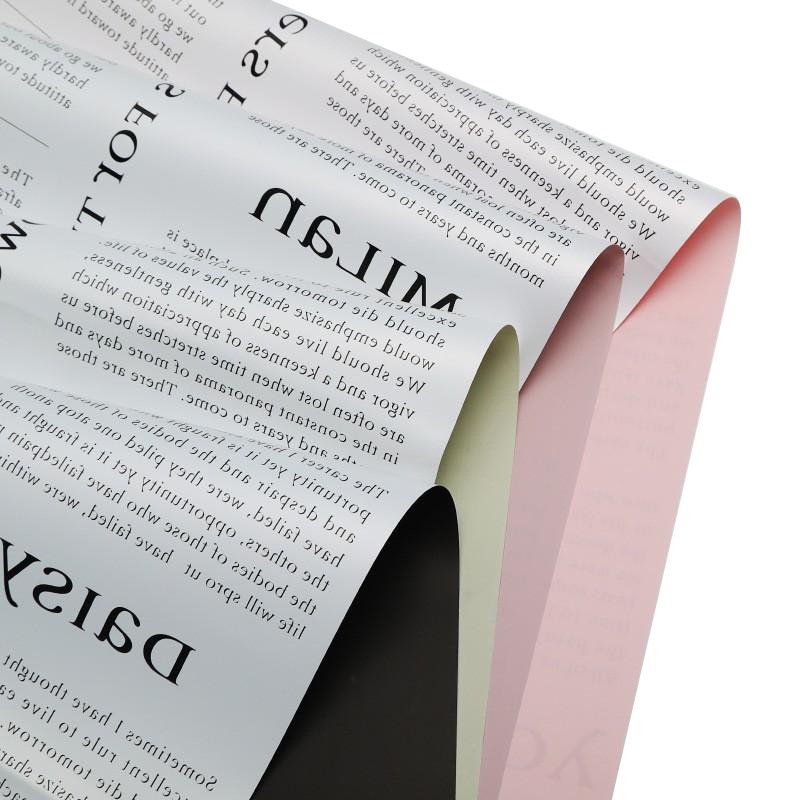 New Pearlescent Paper English Newspaper Bundle Waterproof Flower Packaging Paper