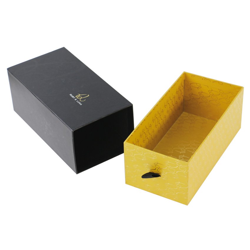 Custom Logo Eco Friendly Cardboard Ribbon Sliding Drawer Gift Cosmetics Packaging Paper Box