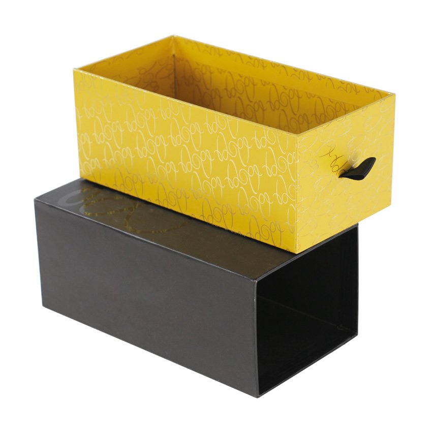 Custom Logo Eco Friendly Cardboard Ribbon Sliding Drawer Gift Cosmetics Packaging Paper Box
