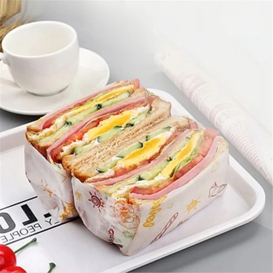 Biodegradable Custom Sandwich Pizza Wrapping Paper, Cheap Food Wrapping Paper With Your Logo