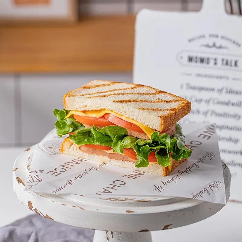 Biodegradable Custom Sandwich Pizza Wrapping Paper, Cheap Food Wrapping Paper With Your Logo
