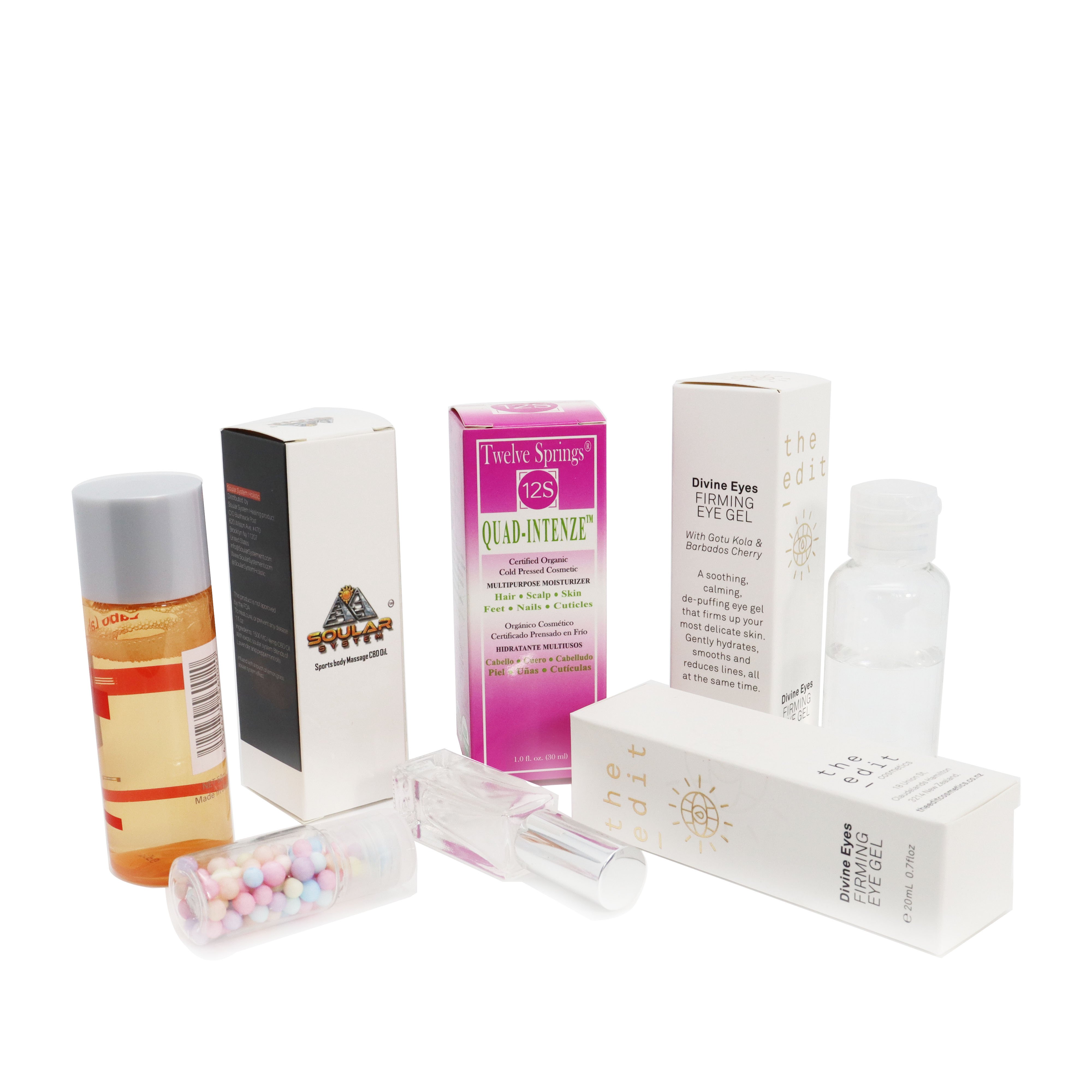 Custom Eco-Friendly Gold Stamping Gold Stamp Skincare Fragrance Box Paper Packaging for Perfume Lip Gloss Lipstick Eye Serum