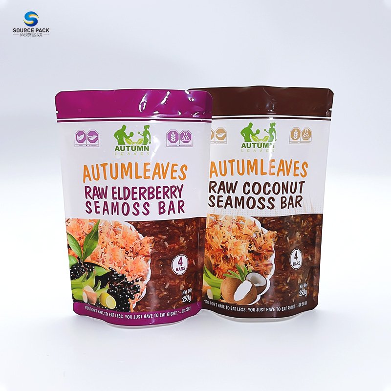 High Quality Factory Price Custom Resealable Food Grade Plastic Zip Lock Smell Proof Stand up Pouch For Nut