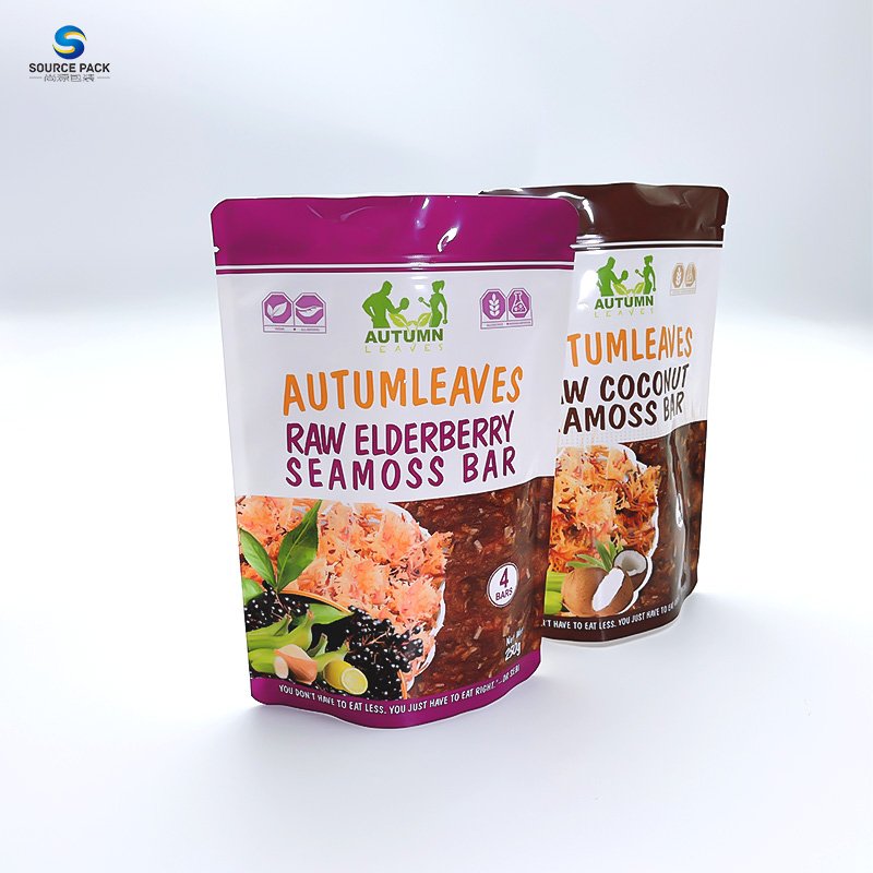High Quality Factory Price Custom Resealable Food Grade Plastic Zip Lock Smell Proof Stand up Pouch For Nut