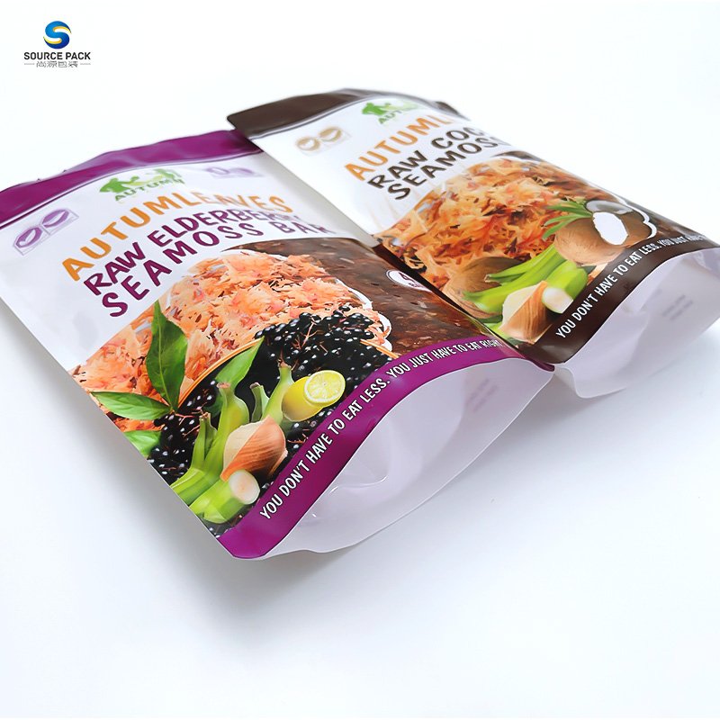 High Quality Factory Price Custom Resealable Food Grade Plastic Zip Lock Smell Proof Stand up Pouch For Nut